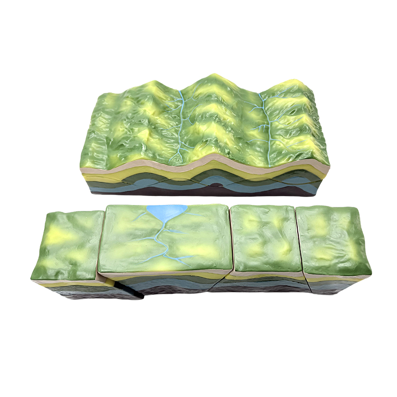 Model pre geologický učebný nástroj model zlomového záhybu geometrický demonštračný model